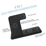 4 in 1 Fast Wireless Charger Station's 4 charging positions