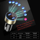 3.1A LED Dual USB Fast Car Charger Adapter Shows LED for Car Voltage