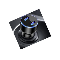3.1A LED Dual USB Fast Car Charger Adapter Black without LED