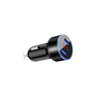 3.1A LED Dual USB Fast Car Charger Adapter Black