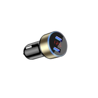 3.1A LED Dual USB Fast Car Charger Adapter Gold