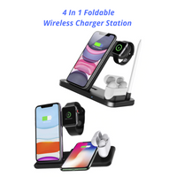 4 in 1 Foldable Wireless Charger Station for iPhone Samsung iWatch