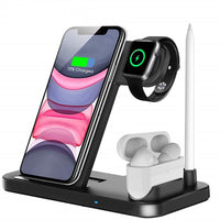 4 in 1 Fast Wireless Charger Station Style 2 Black