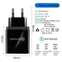 QC3.0 4 USB Fast Charger Adapter product data