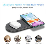 2 in 1 30W Wireless Charger Pad Charges with Headset