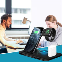 4 in 1 Fast Wireless Charger Station in Office