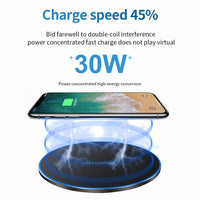 Fast Wireless Charger Pad 30W Charge Speed UP 45%