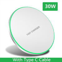 Fast Wireless Charger Pad 30W White